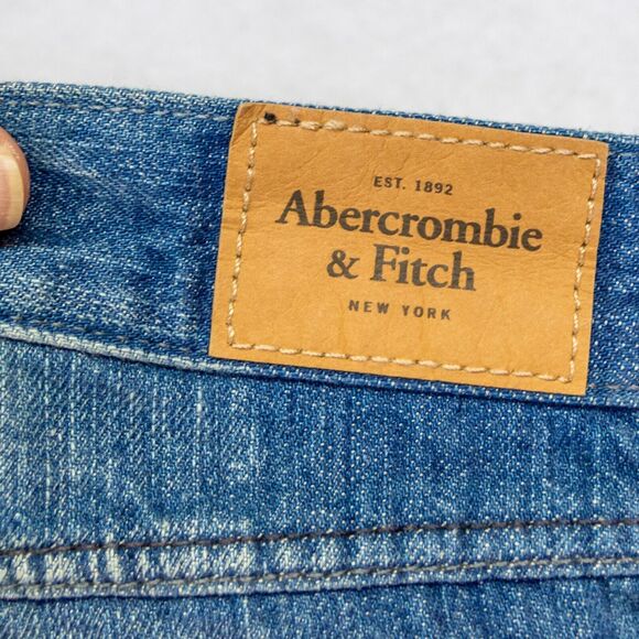 Women's Size 10 Jeans ABERCROMBIE FITCH Distress Skinny Ankle Zip 100% Cotton - Picture 5 of 6